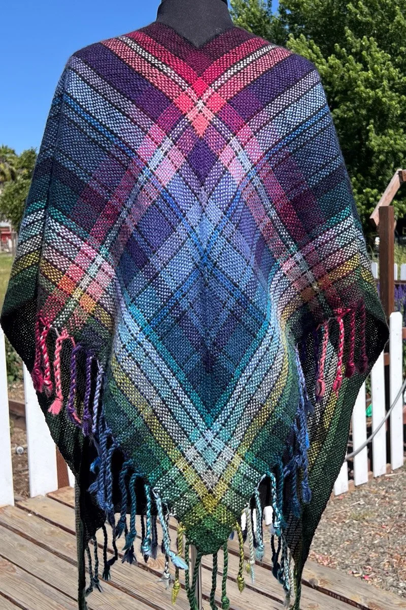 Multi-colored handwoven v-shawl. — Meridian Jacobs